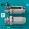 RESKIT RSU72-0302 F‑15 Eagle/Strike Eagle (A, B, C, D, E early, J) F100-PW-220 closed exhaust nozzles for Hasegawa kit (3D Printed) (1/72)